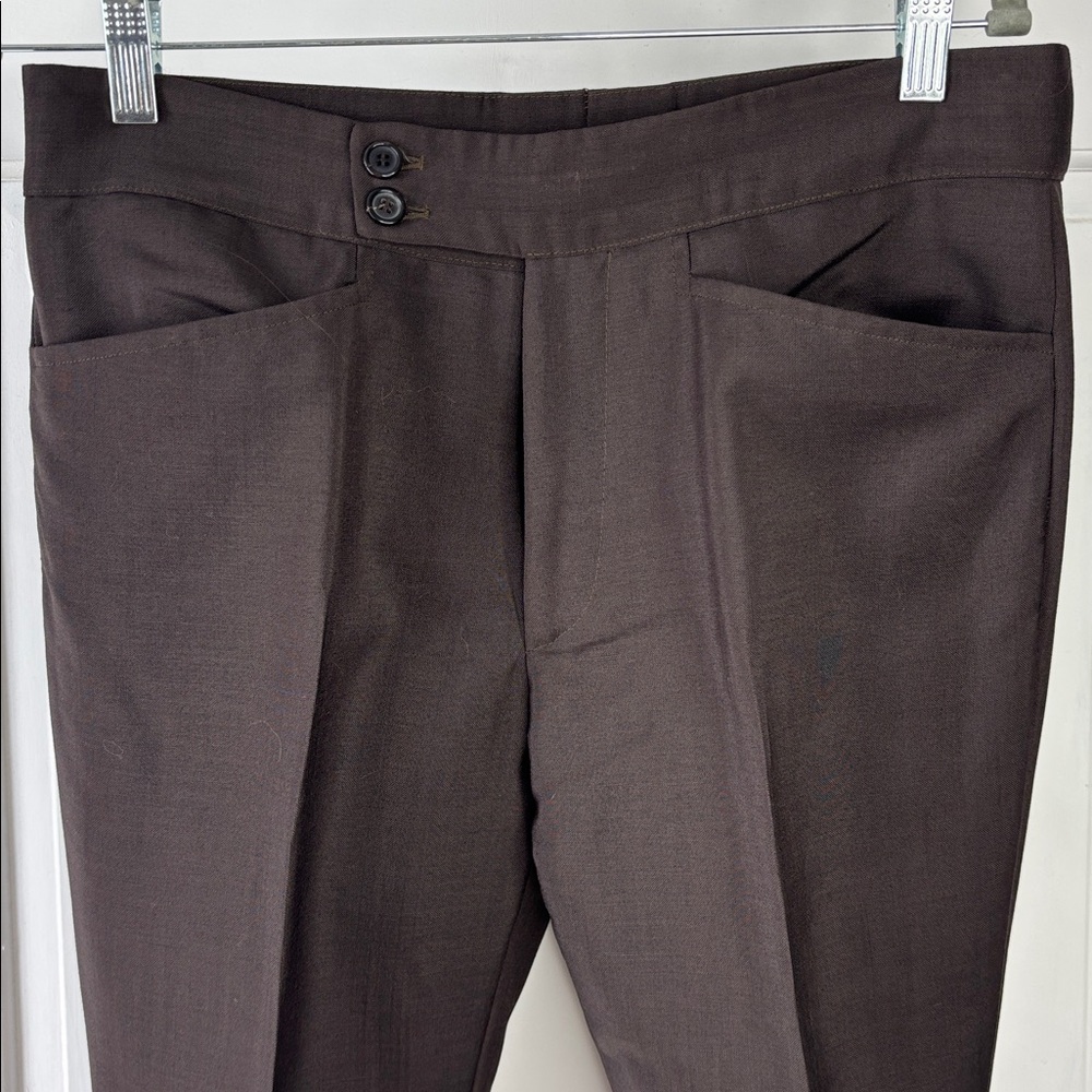 VTG Prada Men's Dark Brown Slim Tailored Dress Pants